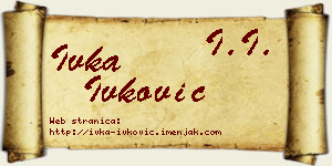 Ivka Ivković vizit kartica